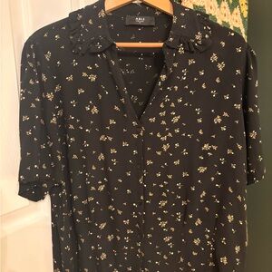 ABLE Black Floral Shirt